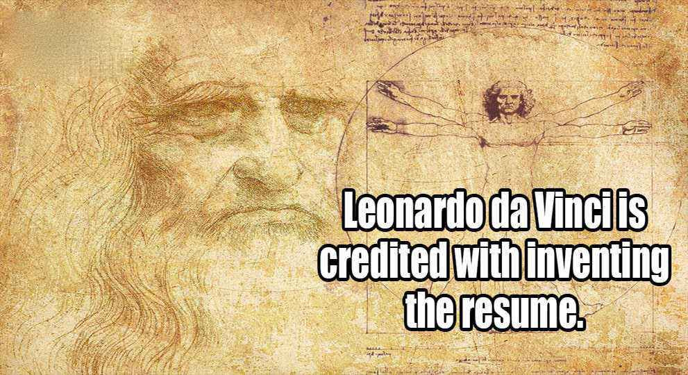 First resume by Leonardo Da Vinci